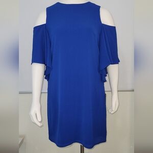 London Times 14P Flutter Bare Shoulder Dress